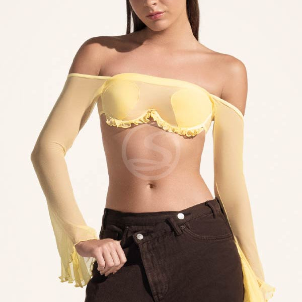 Bustier Oeste Amarillo Santísimas Ref. S-611