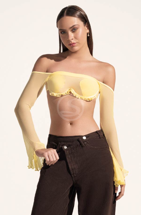 Bustier Oeste Amarillo Santísimas Ref. S-611