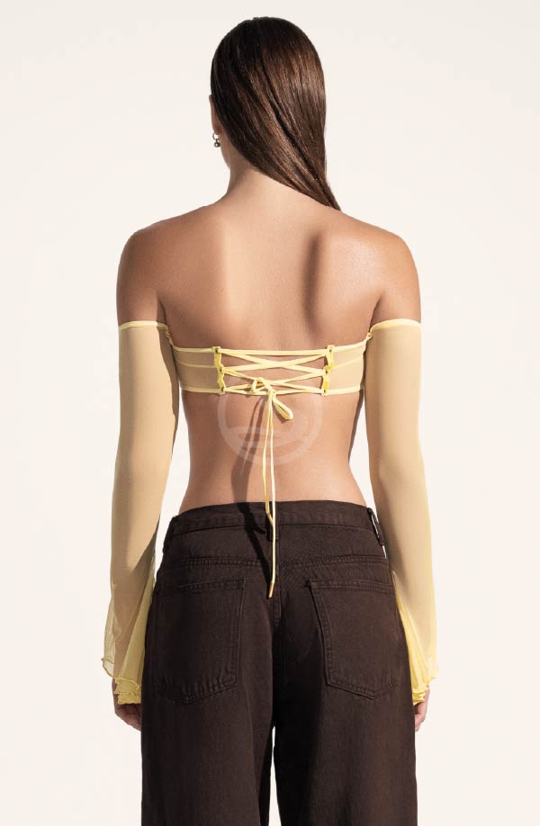 Bustier Oeste Amarillo Santísimas Ref. S-611