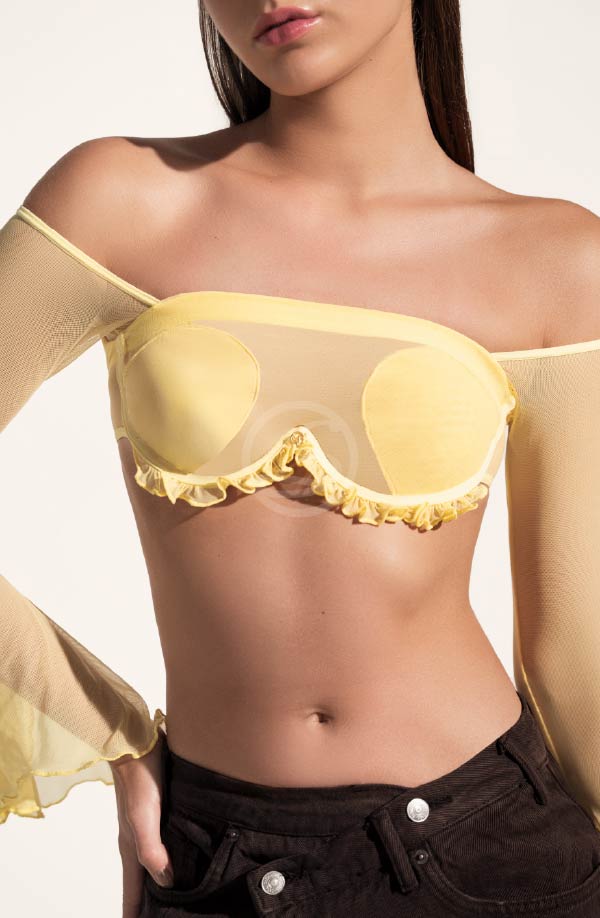 Bustier Oeste Amarillo Santísimas Ref. S-611