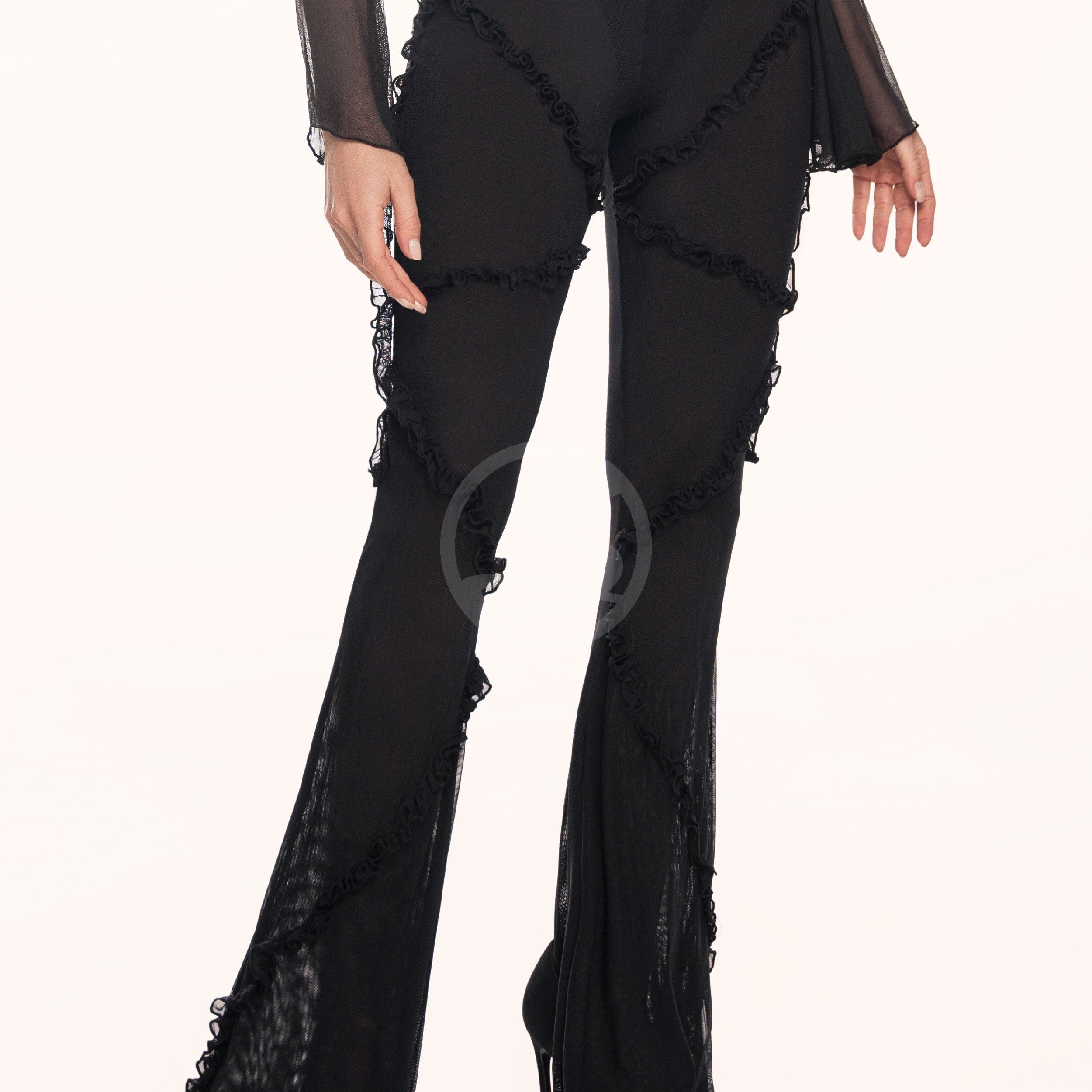 Black Western Half Pants Santísimas Ref. S-622