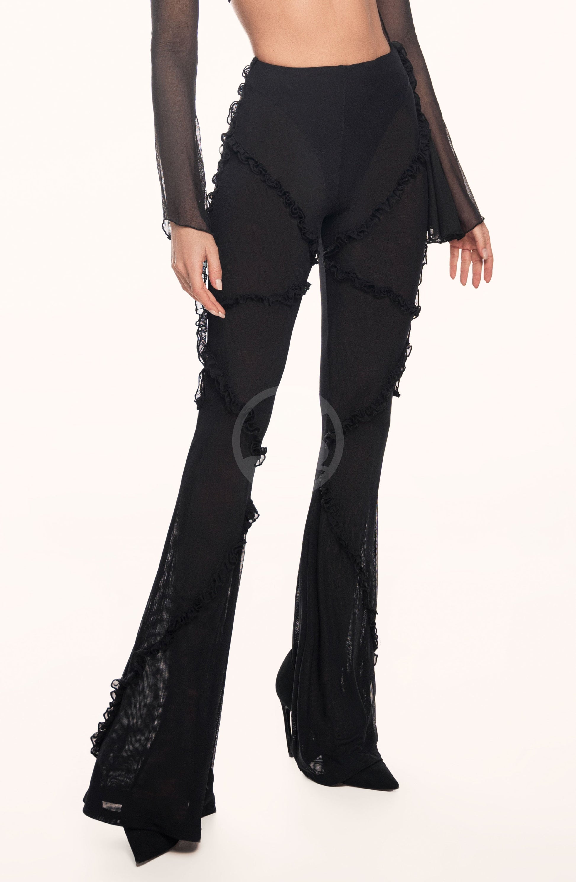 Black Western Half Pants Santísimas Ref. S-622