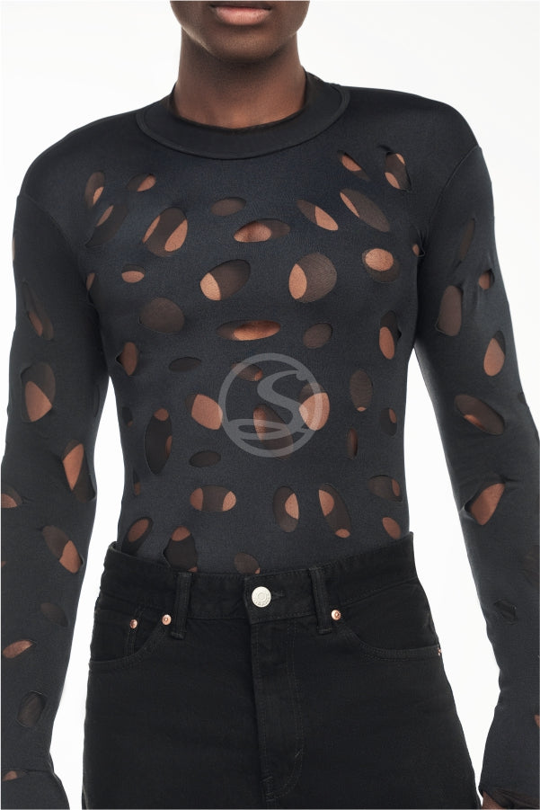 Mesh Holes Black Santisimas Ref. S-632