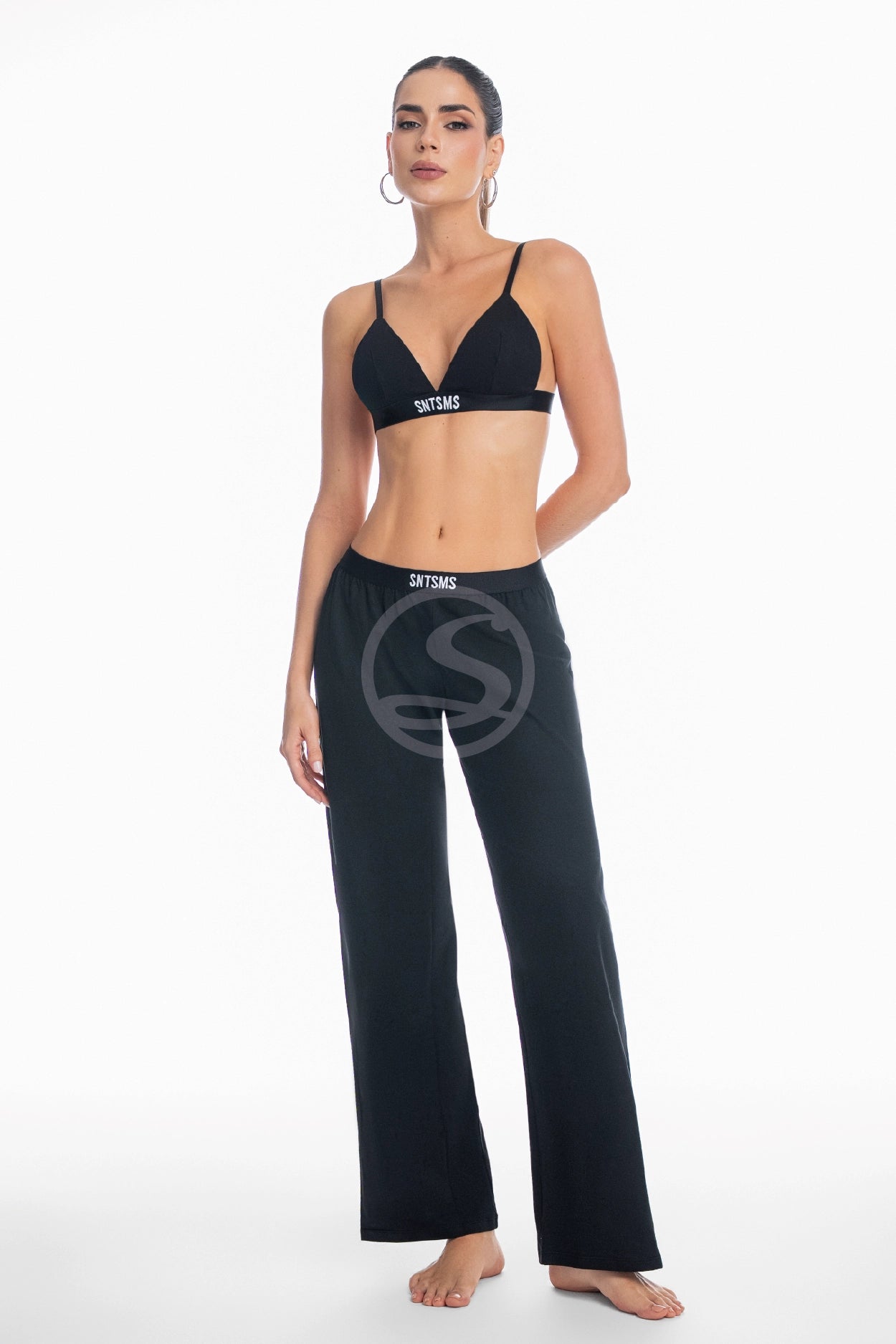 Pijama Top Pantalón Negra Santísimas