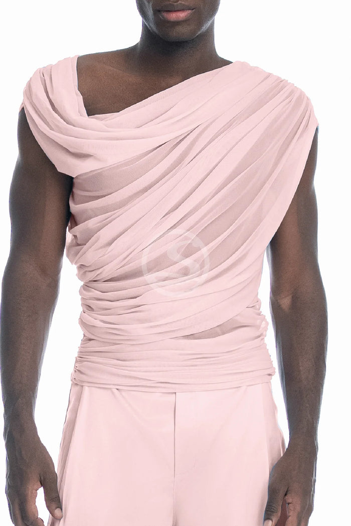 Mesh Drapeado Nadir Rosa Aura Men Santísimas Ref. S - 723