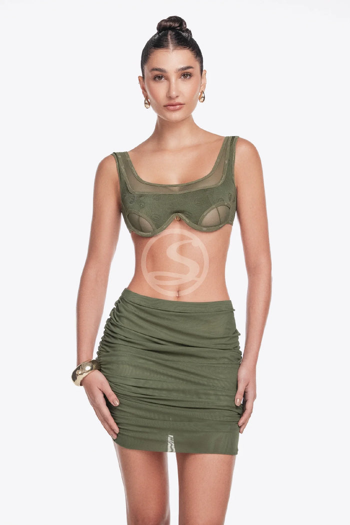 Set Bralette Flux y Falda Steel Santisimas