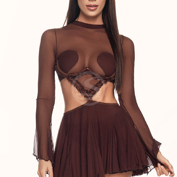Vestido Cowboy Marrón Santísimas Ref. S-609