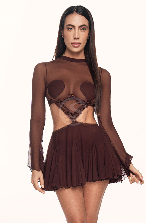 Vestido Cowboy Marrón Santísimas Ref. S-609